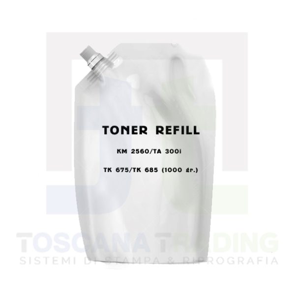 TONER REFILL KM 2560/TA 300I (TK 675) 1000 GR