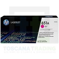 CARTUCCIA TONER ORIGINALE CE343A (651A) LJ 700/775 MAGENTA