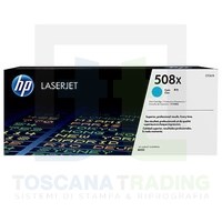 CARTUCCIA TONER ORIGINALE CF361X (508X) LJ ENTERPRISE M552DN CIANO HIGH CAPACITY