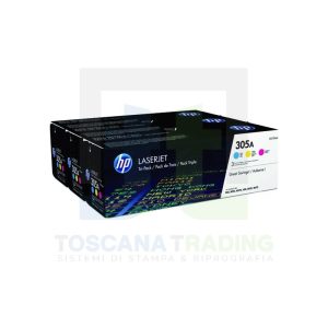 CARTUCCIA TONER ORIGINALE CF370AM (305A) LJ PRO 300  PACK (C/M/Y) (CE411A/CE412A/CE413A)